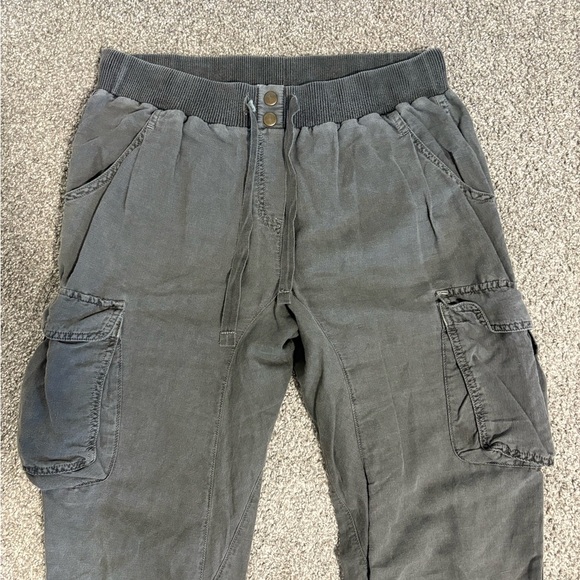 Aerie Washed Soft Denim Grey Cargo Joggers Trousers‎ Pants Women's Size Small 6 - Picture 4 of 6